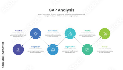 GAP Analysis Strategy Infographic For Presentation