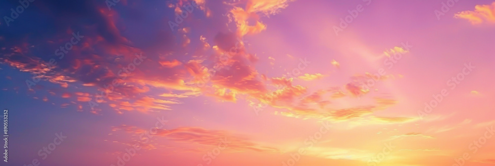 Naklejka premium Beautiful clouds and sky nature abstract background. Generative ai.