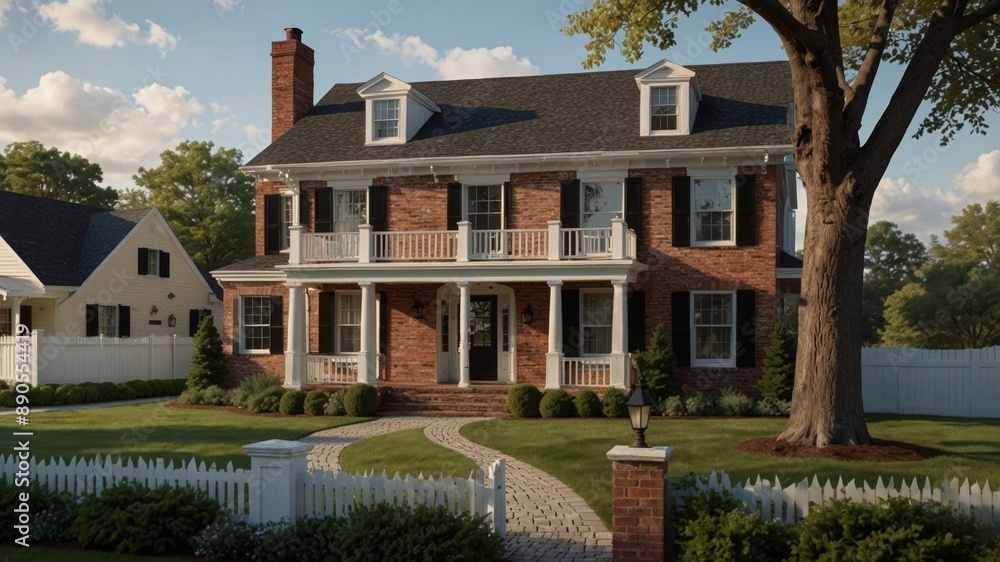 Obraz premium Colonial Style House