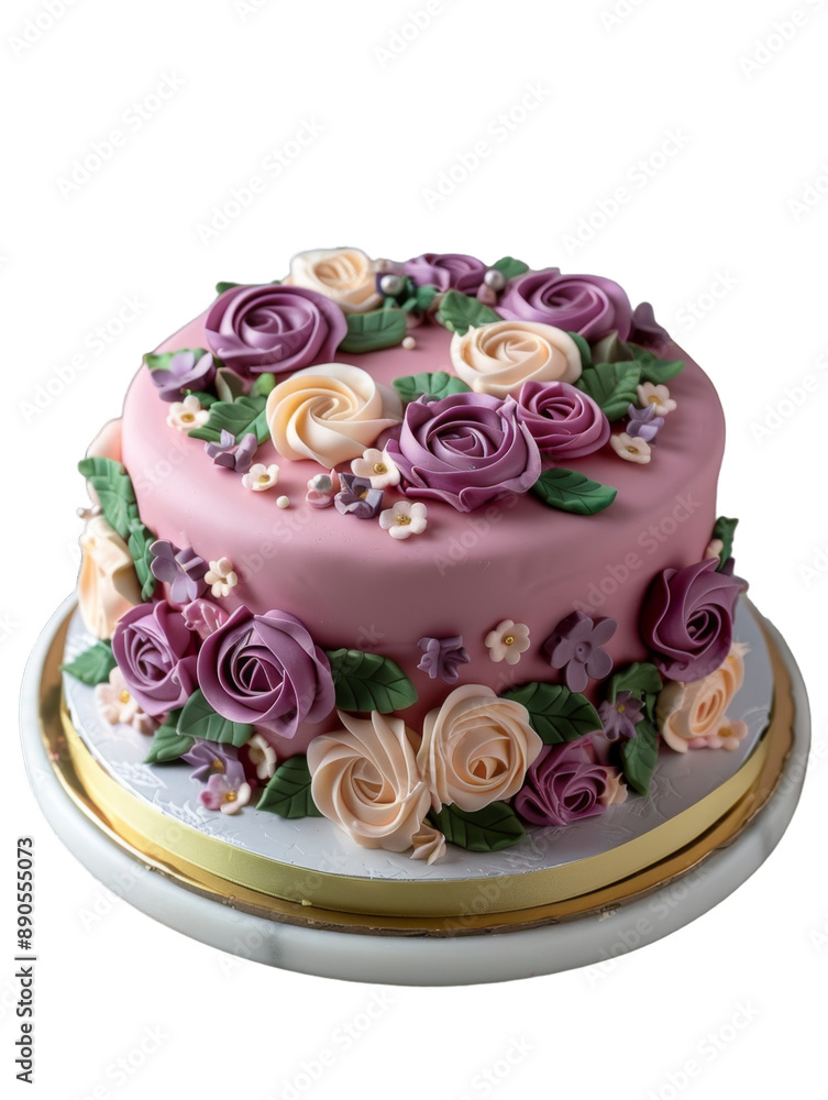 Elegant Floral Cake Design Elegant Floral Cake Design