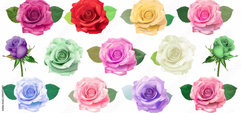Roses flower floral design mock-up template on transparent background featuring red pink cream lavender violet stalks of roses. PNG files. Roses flower floral design mock-up template on transparent background featuring red pink cream lavender violet stalks of roses. PNG files.