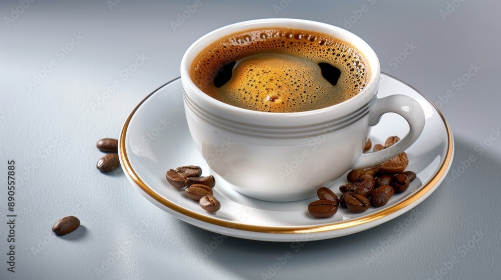 Fototapeta premium Americano, classic coffee cup,