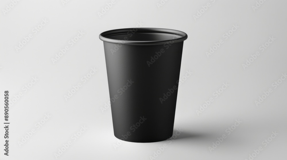 Black Disposable Cup Mockup. Black Disposable Cup Mockup.