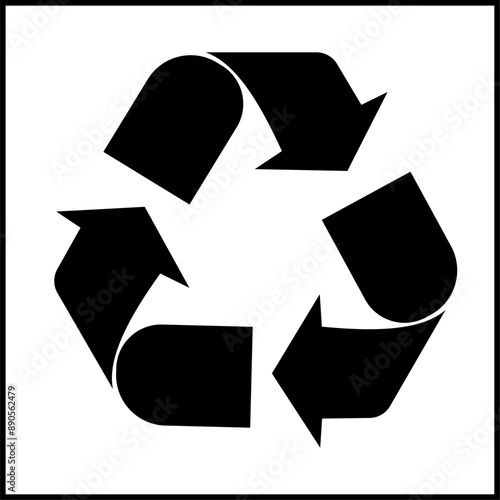 Recycle icon illustrating eco-friendly practices, suitable for environmental initiatives and sustainability projects