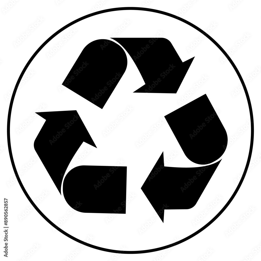 Recycle icon illustrating eco-friendly practices, suitable for environmental initiatives and sustainability projects Recycle icon illustrating eco-friendly practices, suitable for environmental initiatives and sustainability projects