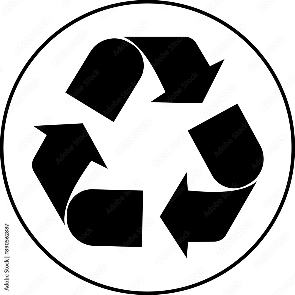 Recycle icon illustrating eco-friendly practices, suitable for environmental initiatives and sustainability projects