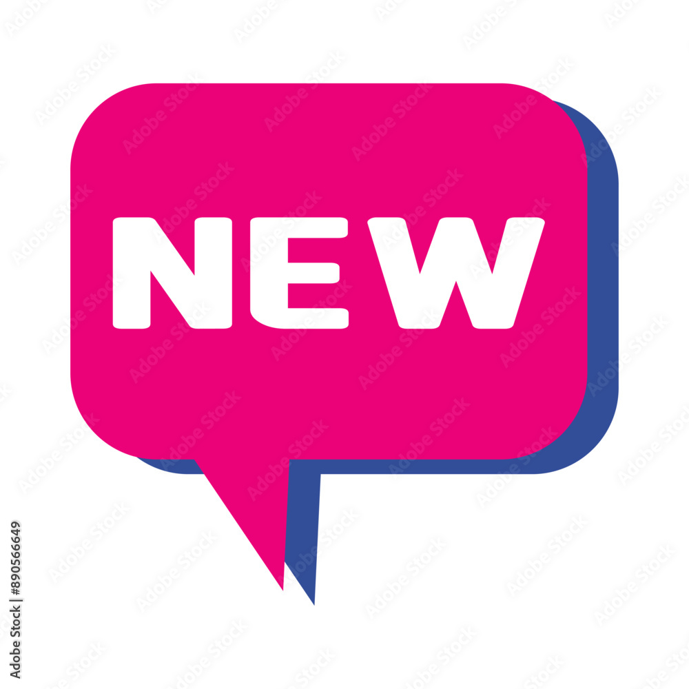 Abstract Modern Speech Bubble New Label. isolated on White Background. . vector illustration. EPS 10/AI Abstract Modern Speech Bubble New Label. isolated on White Background. . vector illustration. EPS 10/AI