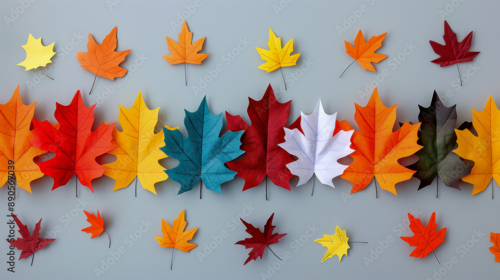 Colorful Autumn Leaves Pattern Background Colorful Autumn Leaves Pattern Background