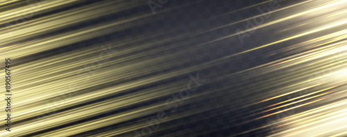 Gold glow speed lines, colorful light trails, stripes. Speed rays, velocity light neon flow, zoom in motion effect