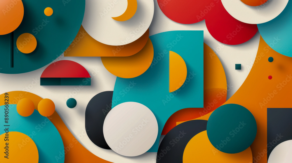 Obraz premium Abstract Geometric Shapes Pattern Background