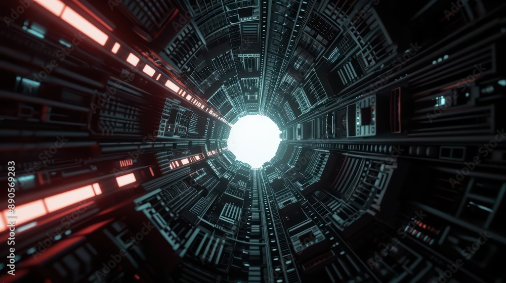 A hightech, supernatural scene with copy space, highlighting strategies to create a favorable climate for progress A hightech, supernatural scene with copy space, highlighting strategies to create a favorable climate for progress