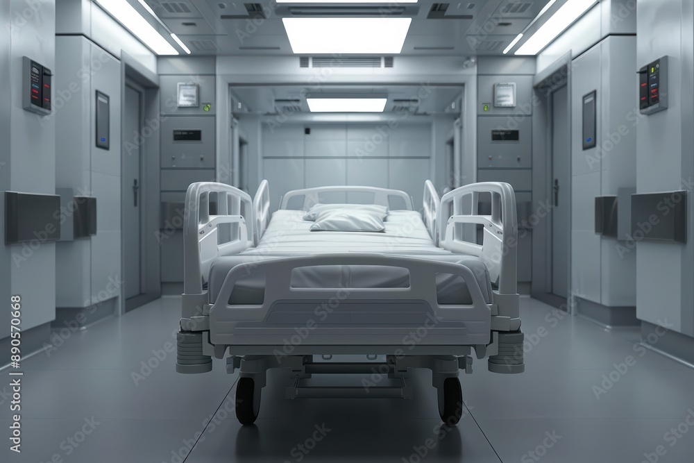 A unit is presented as an ultramodern, supernatural scene with copy space, featuring a cuttingedge medical unit equipped with the latest technology for comprehensive patient care A unit is presented as an ultramodern, supernatural scene with copy space, featuring a cuttingedge medical unit equipped with the latest technology for comprehensive patient care
