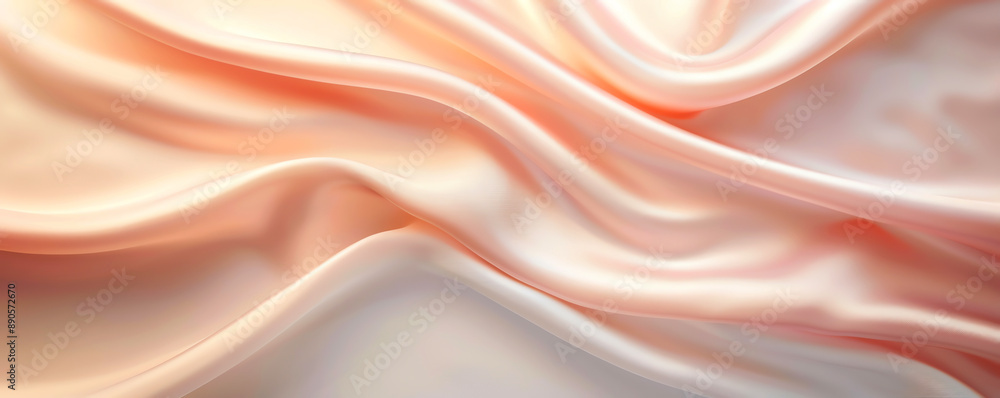 Obraz premium Soft and luxurious pink silk fabric with smooth, elegant folds, perfect for backgrounds and design elements.