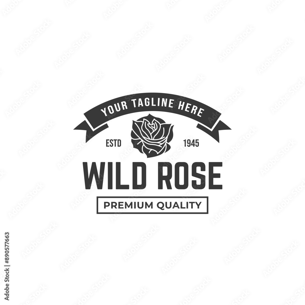 Rose flower logo design illustration Rose flower logo design illustration