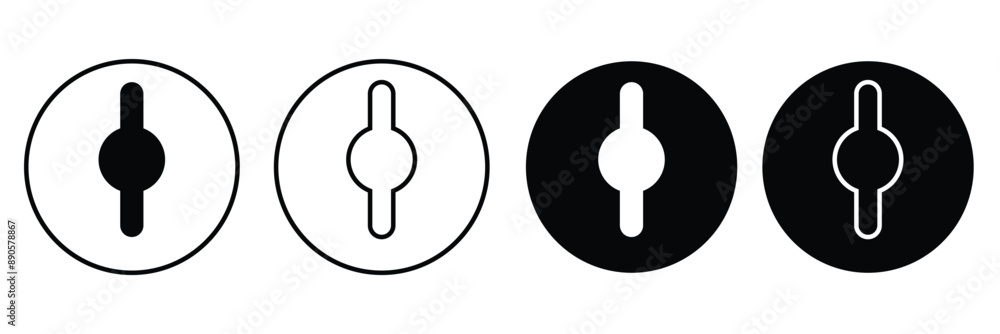Keyhole icons. Linear design. Lock icons. Keyhole vector icons isolated on white background. Vector illustration Keyhole icons. Linear design. Lock icons. Keyhole vector icons isolated on white background. Vector illustration