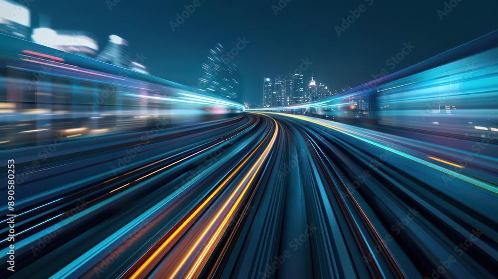 Transport systems are depicted in an ultramodern Transport systems are depicted in an ultramodern