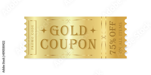 Gold coupon 75% off  on all items