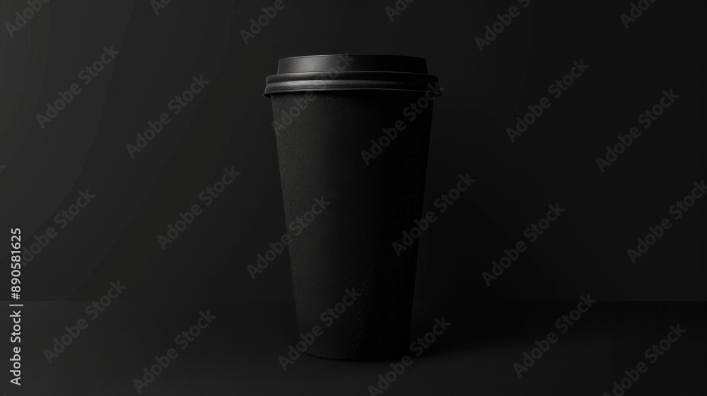 Black Coffee Cup Mockup. Black Coffee Cup Mockup.