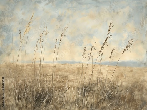 A plain with tall grasses photo