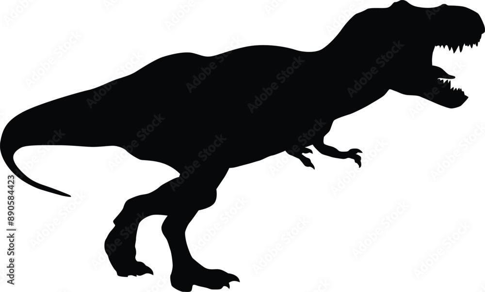 Dinosaur silhouette full body illustration Dinosaur silhouette full body illustration