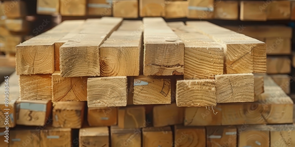 Stacked Wooden Beams Stacked Wooden Beams