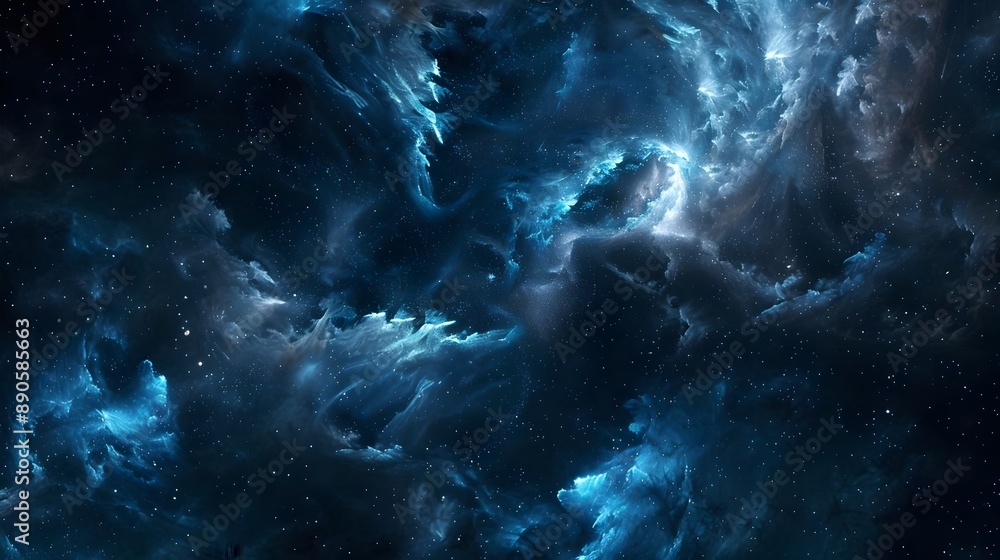 Fototapeta premium Cosmic Exploration with Nebula and Celestial Details in Deep Colors Abstract Background