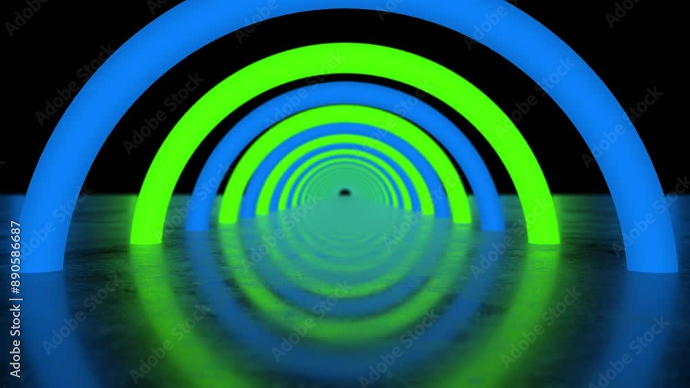 Glowing 3d torus tubes passing through the camera. Tunnel tubes 3d. 4K Glowing 3d torus tubes passing through the camera. Tunnel tubes 3d. 4K