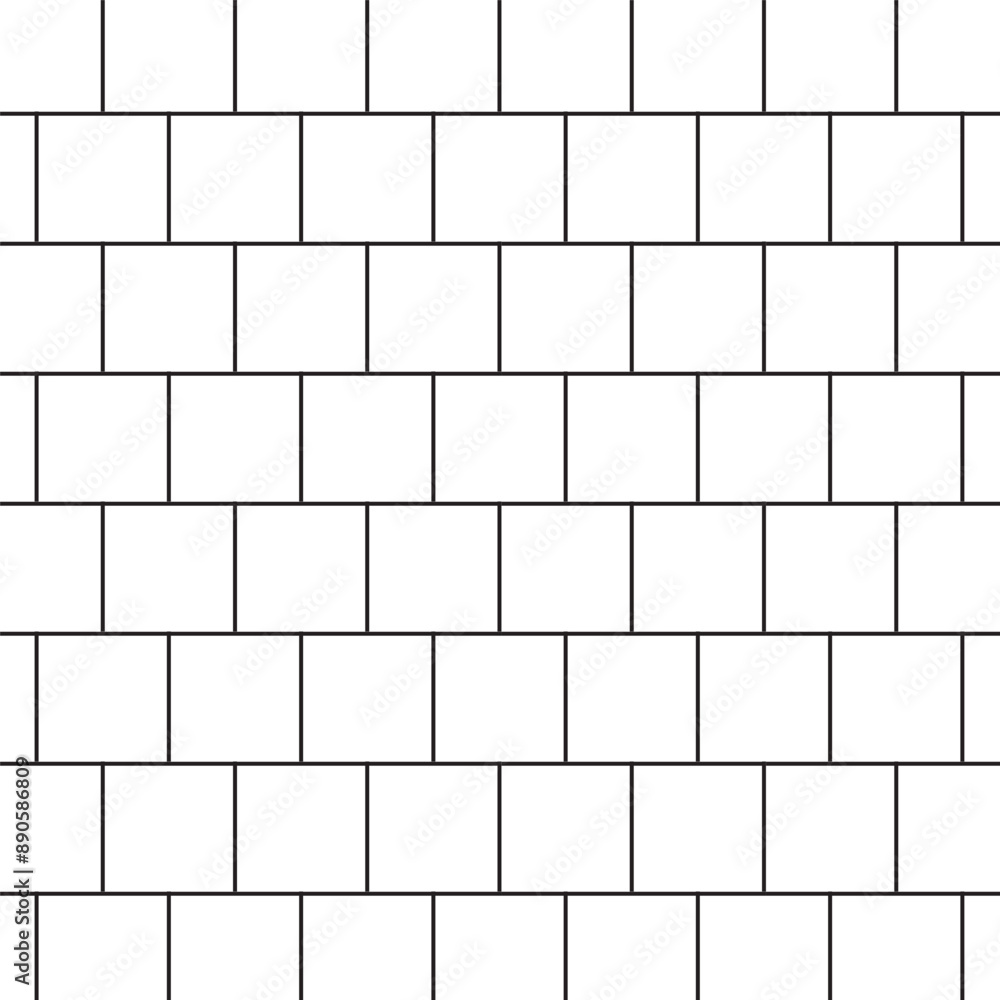 Seamless pattern with black square line isolated on white.Brick block geometric repeat pattern.Vector graphic background. Seamless pattern with black square line isolated on white.Brick block geometric repeat pattern.Vector graphic background.