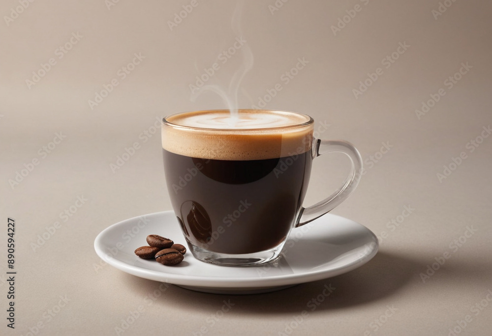 Photorealistic image of a perfectly brewed cup of espresso with crema on top. Photorealistic image of a perfectly brewed cup of espresso with crema on top.