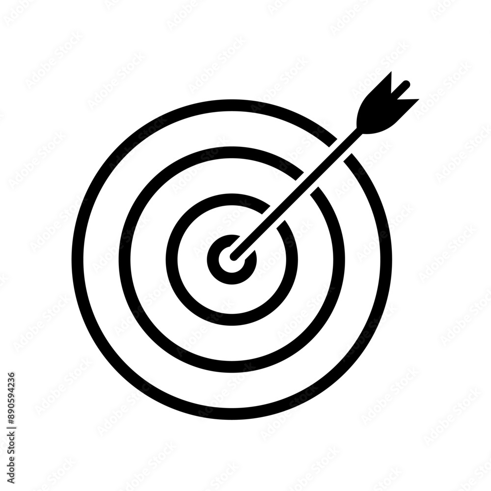 Target simple black and white flat vector icon design Target simple black and white flat vector icon design