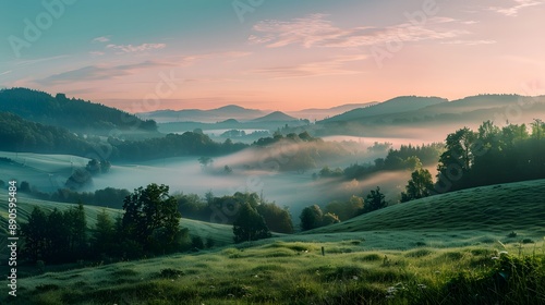 sunrise in the mountains