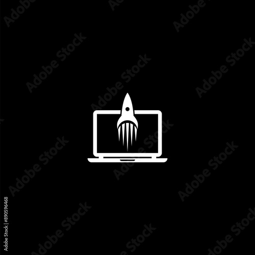 Startup Business icon isolated on dark background
