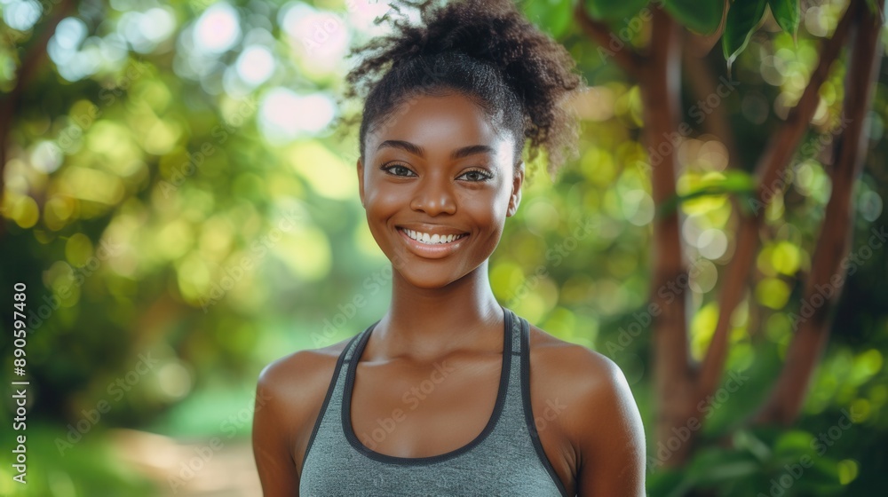 black girl jogging in a park black girl jogging in a park