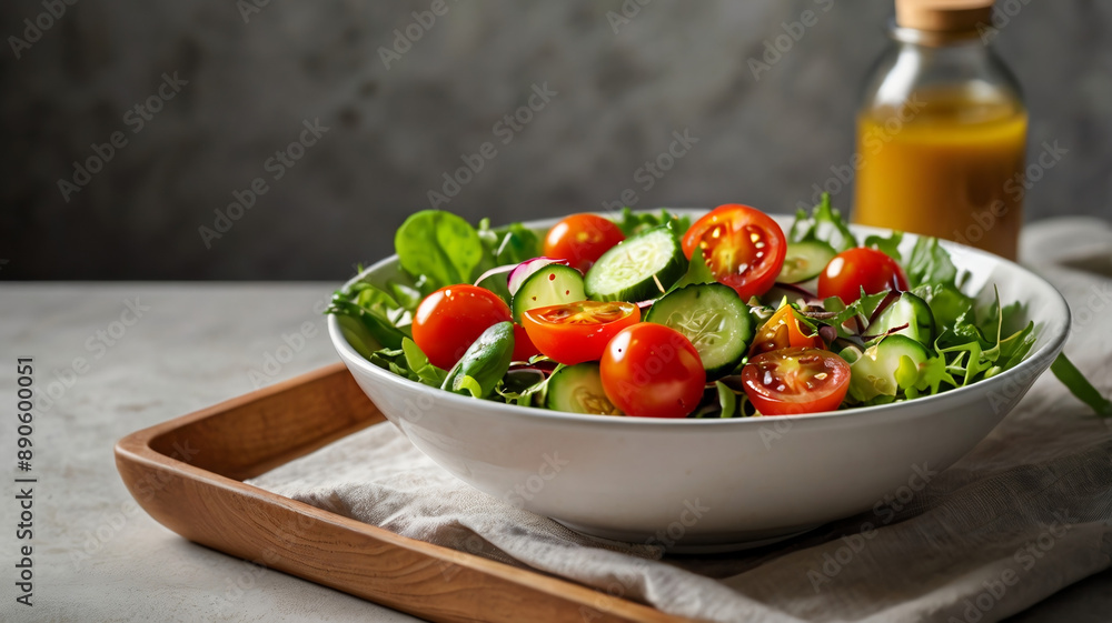 Fresh and Vibrant Colorful Salad in White Bowl (4) Fresh and Vibrant Colorful Salad in White Bowl (4)