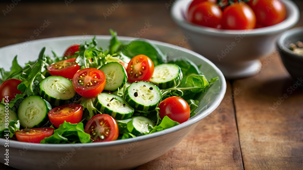 Fresh and Vibrant Colorful Salad in White Bowl (4) Fresh and Vibrant Colorful Salad in White Bowl (4)