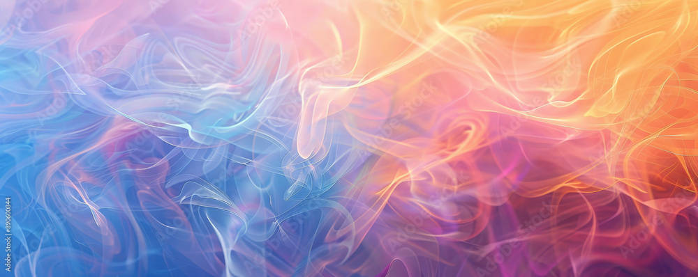Abstract color misty fog gently envelops the scene on a vibrant background, creating a mysterious and ethereal atmosphere with swirling patterns and soft hues. Abstract color misty fog gently envelops the scene on a vibrant background, creating a mysterious and ethereal atmosphere with swirling patterns and soft hues.