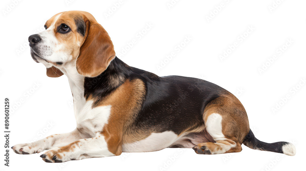 Hunting Beagle isolated on a pure white background Hunting Beagle isolated on a pure white background