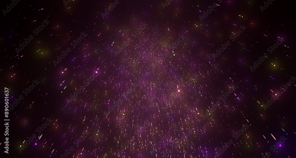 Fototapeta premium Flying inside digital data tunnel. Futuristic abstract background with neon rays