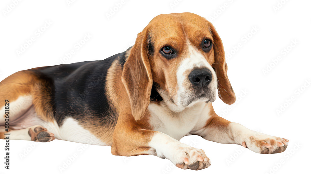 Hunting Beagle isolated on a pure white background Hunting Beagle isolated on a pure white background