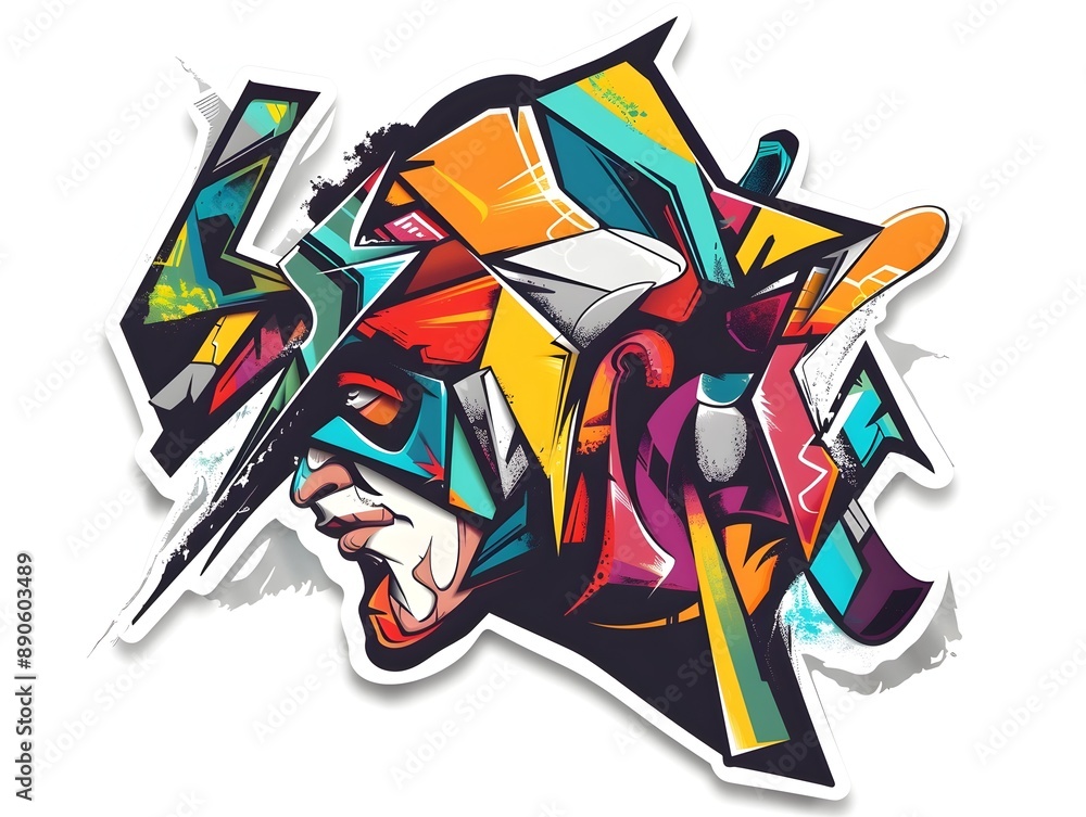 Stylish Streetwear Graffiti Sticker Design for Shirt and Apparel Stylish Streetwear Graffiti Sticker Design for Shirt and Apparel