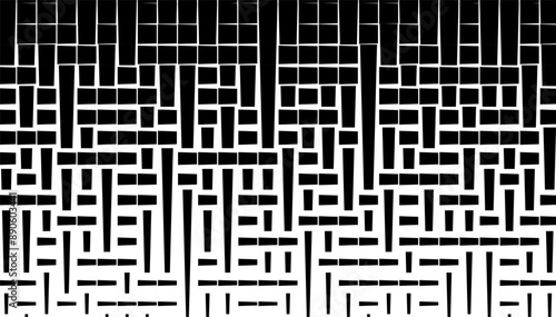 Black and white transition pattern. Disappear transform for background, jersey printing or sublimation sports. Vector Format Illustration 
