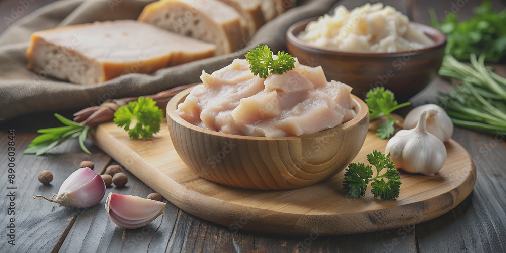 tasty pig lard with greaves for sandwich or frying Creative AI tasty pig lard with greaves for sandwich or frying Creative AI