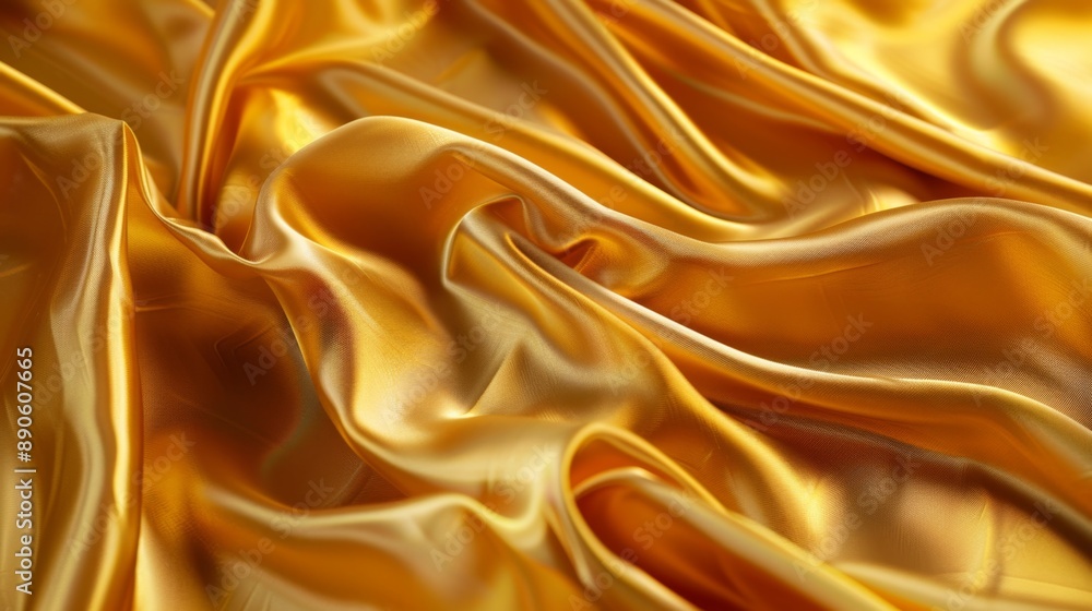 Obraz premium Golden Silk Fabric Texture.
