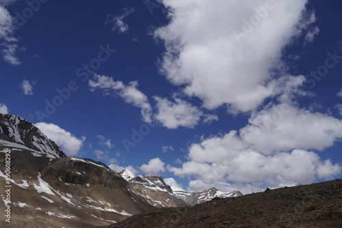 Landscape of jispa village in leh manali photo