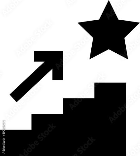 stairs going up goals icon vector. Career, success icon. 
