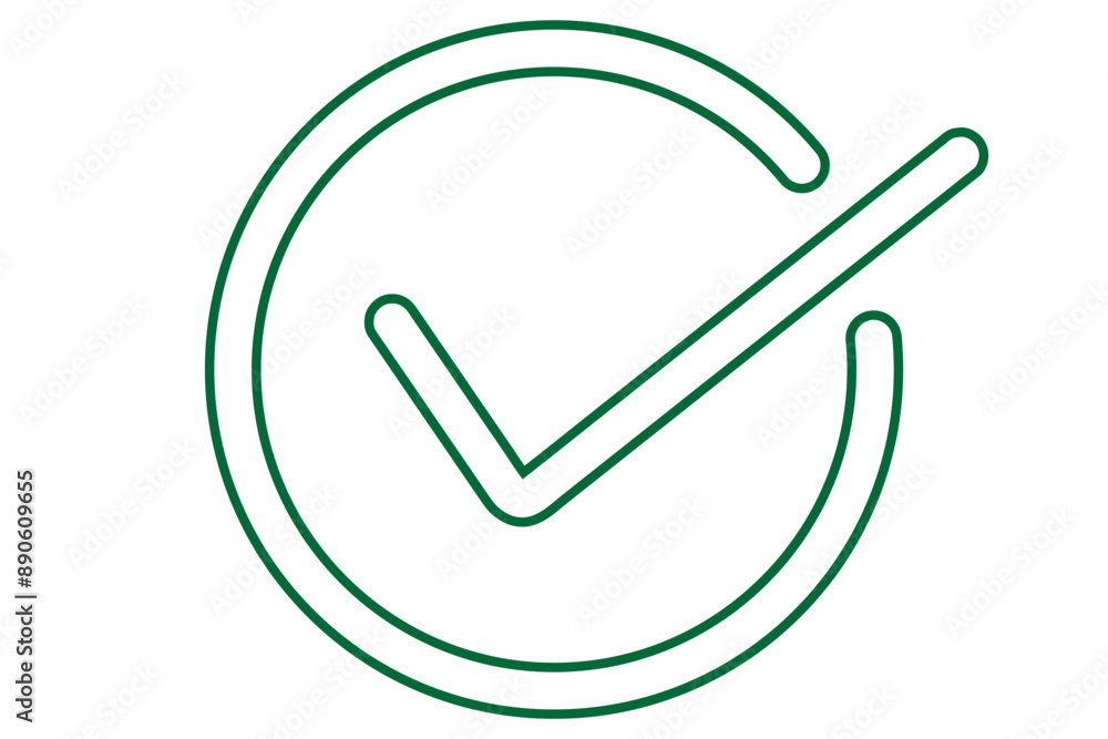 Check mark icon line isolated on white background. Black flat thin icon on modern outline style. Linear symbol and editable stroke. Simple and pixel perfect stroke vector illustration. Check mark icon line isolated on white background. Black flat thin icon on modern outline style. Linear symbol and editable stroke. Simple and pixel perfect stroke vector illustration.