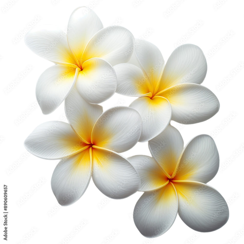 Fototapeta premium frangipani flower isolate on transparent background.