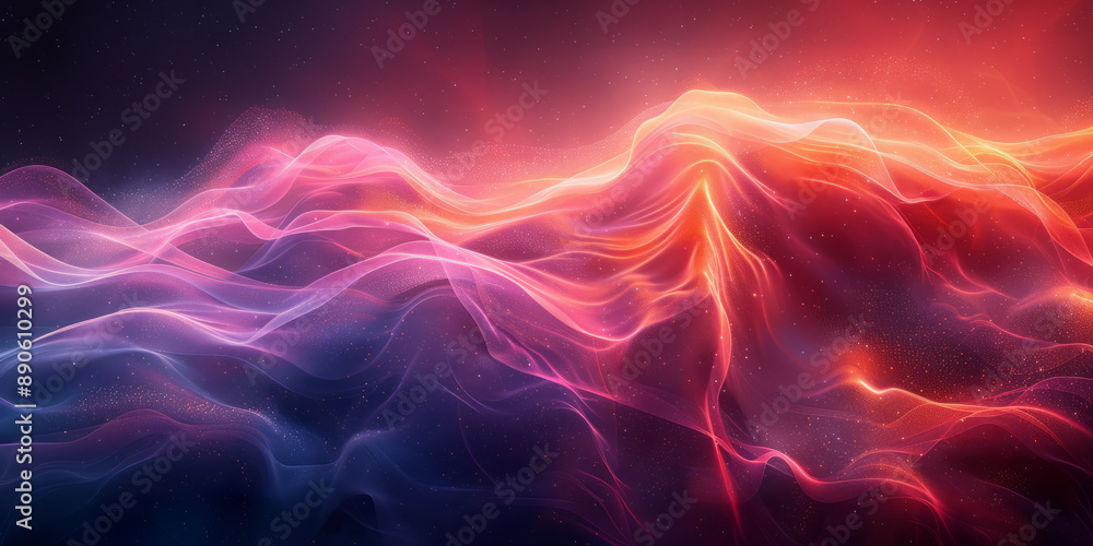 Obraz premium Energy Light Lines Flow.generative ai