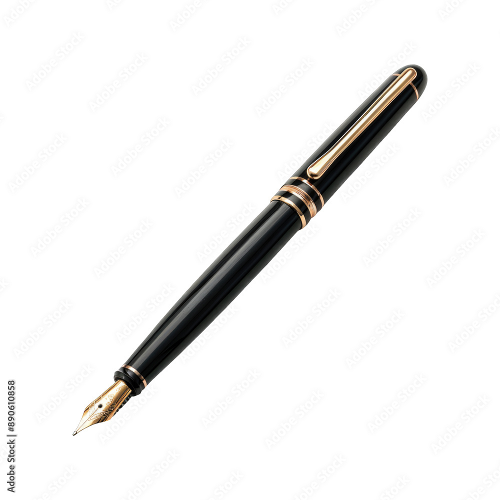 Black pen isolated on transparent background cutout PNG Black pen isolated on transparent background cutout PNG