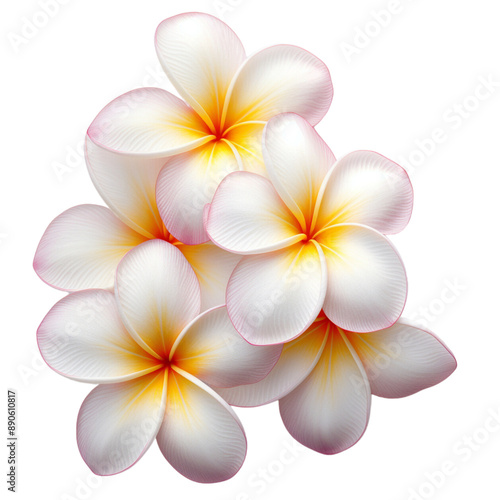 frangipani flower isolate on transparent background.